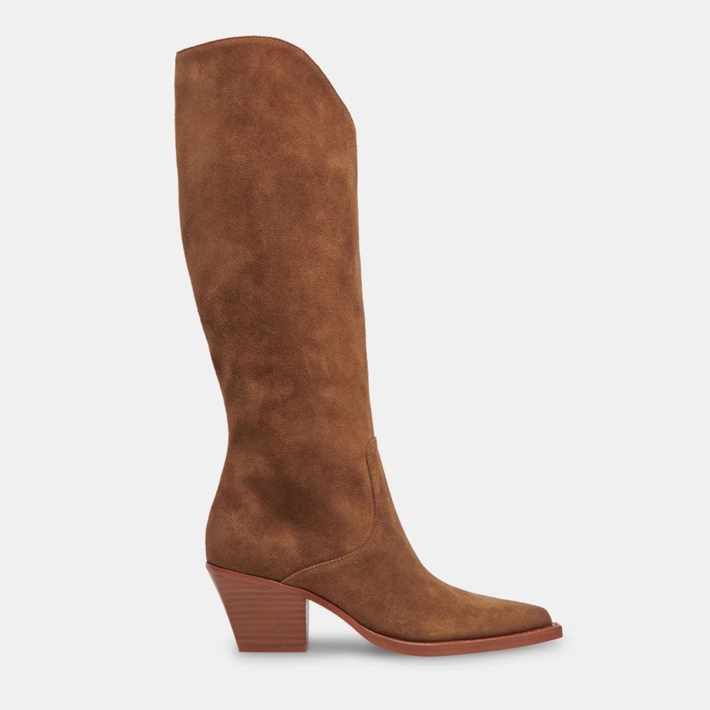 Brown Suede Extra Wide Calf Boots